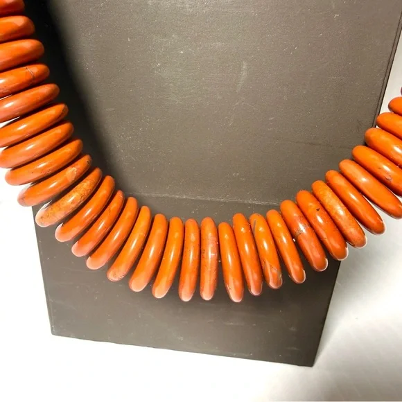 Red Jasper Graduated Disc Beaded Necklace - Picture 5 of 13